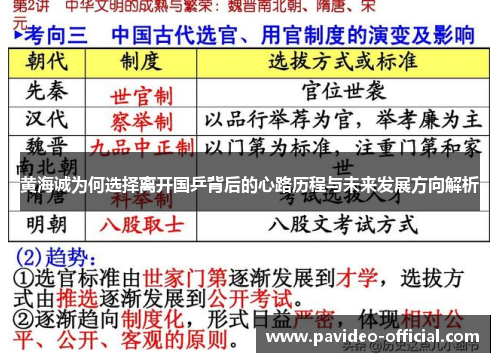 黄海诚为何选择离开国乒背后的心路历程与未来发展方向解析 黄海诚为何选择离开国乒背后的心路历程与未来发展方向解析